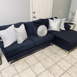 🌬🌚 Black velvet sectional couch 🥰 sectional, couch salas living room sectional couch sillones🌑🌪
