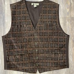 Mosa For Oaktree, Mens Suit Vest, Size XL, Brown