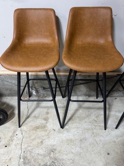 Leather barstools
