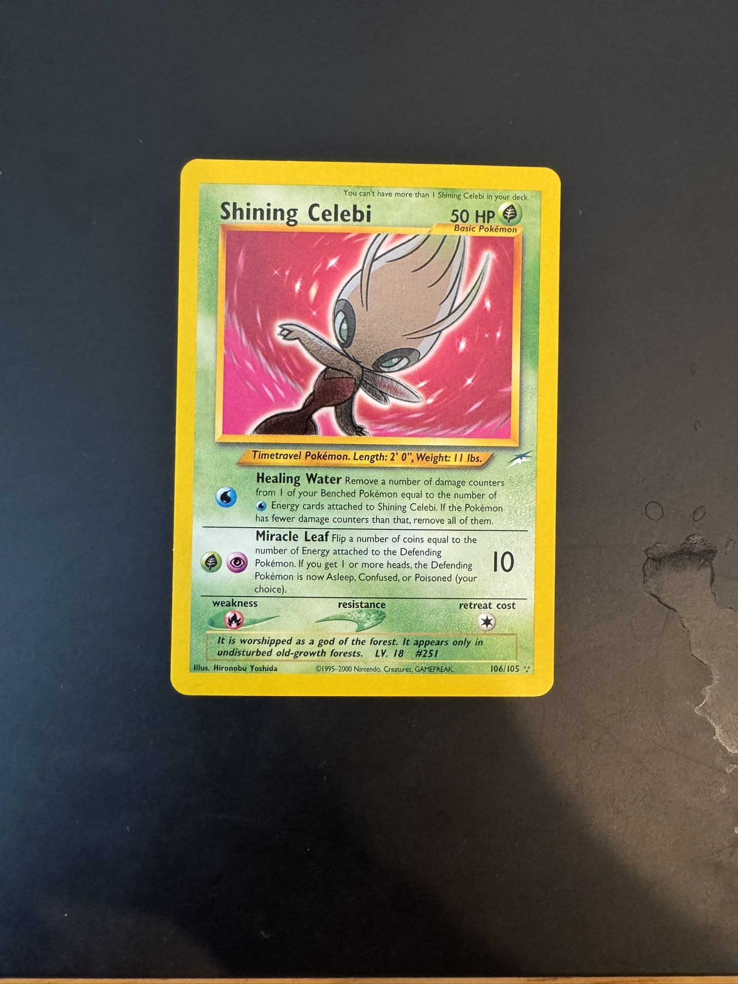 ✨ Shining Celebi – Neo Destiny – Unlimited – NM - Vintage Pokemon Card✨