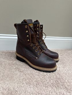 Carolina CA1421 Leather Work Boots Size 7.5M