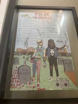 AUTOGRAPHED FIDLAR/ Orwells Tour Poster 2013 Framed