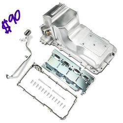 A-Premium Rear Sump Engine Oil Pan Kit with Gasket Compatible with Chevy Silverado 1 HD, Tahoe, Suburban, Express & GMC Sierra 3500 HD, Yukon 