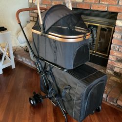 Black Double Pet Carrier/ Stroller -Turlock 📍🐾