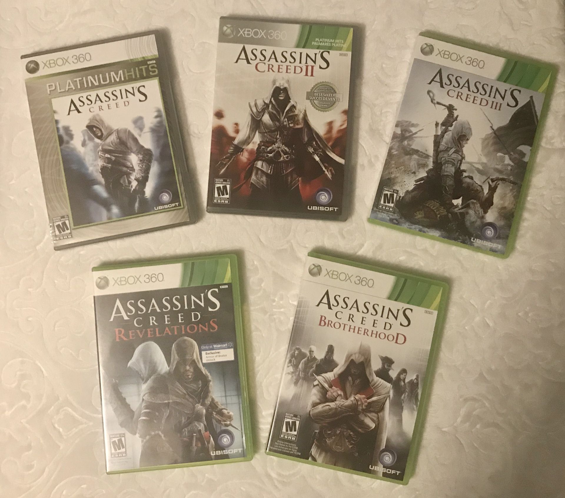 5 Assassins Creed games for Xbox 360