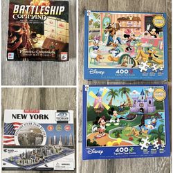 Puzzles & Battleship Game