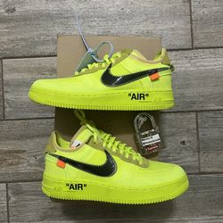 Nike Air Force 1 Off White Volt used size 5