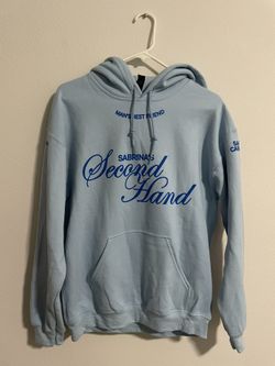 Sabrina Carpenter Second Hand Hoodie Medium Light Blue Cash App Collab Limited