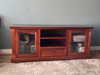 Solid wood (cherry) entertainment center/TV stand