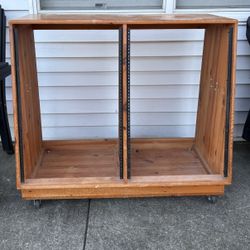 Slanted Studio Rack with Solid Wood