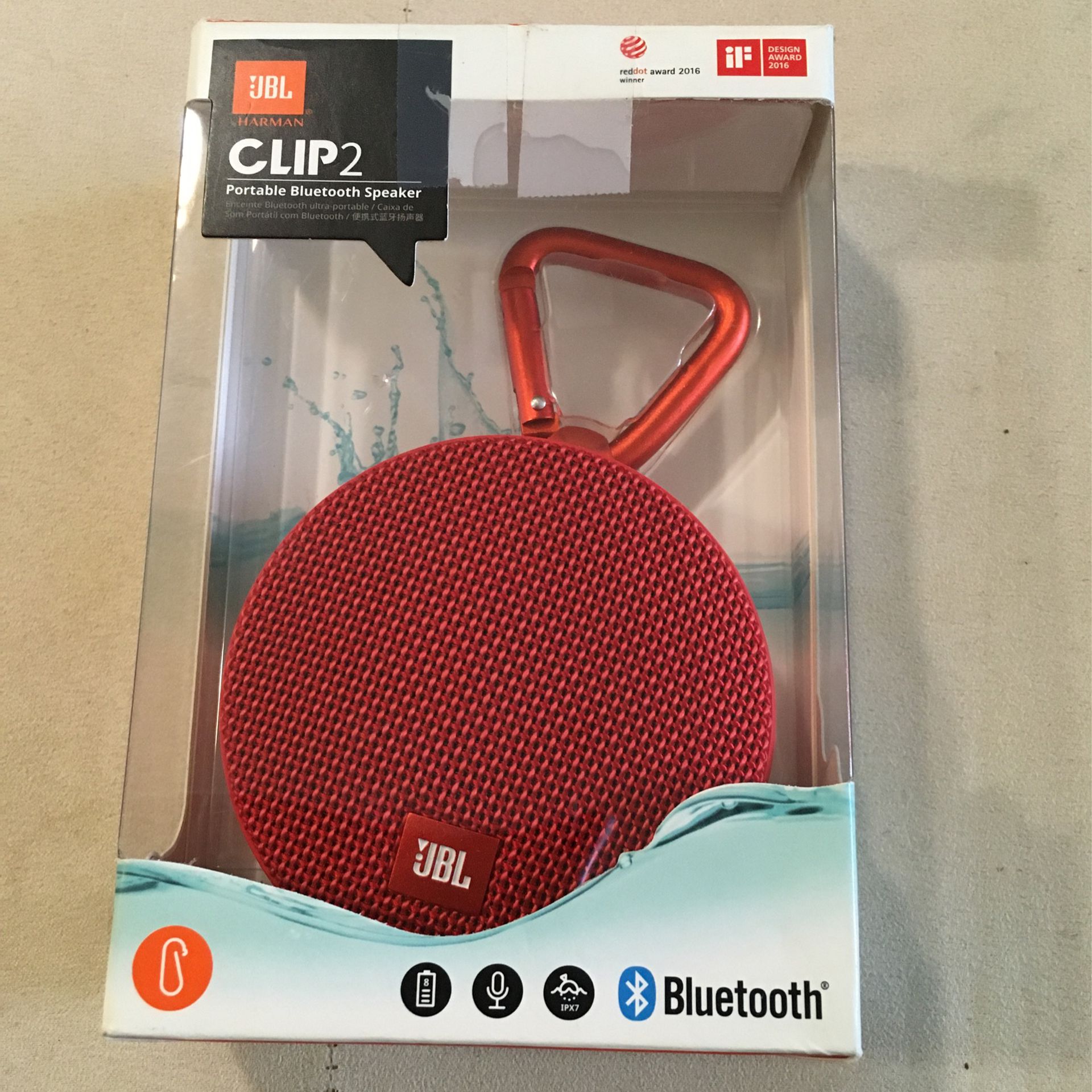 Clip2 Portable Bluetooth Speaker/ JBL Harman