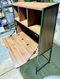 Threshold Loring Secretary Desk w/ Hutch + Charging Station – Walnut