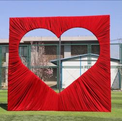 Wedding quincenera heart frame 7ft photo backdrop
