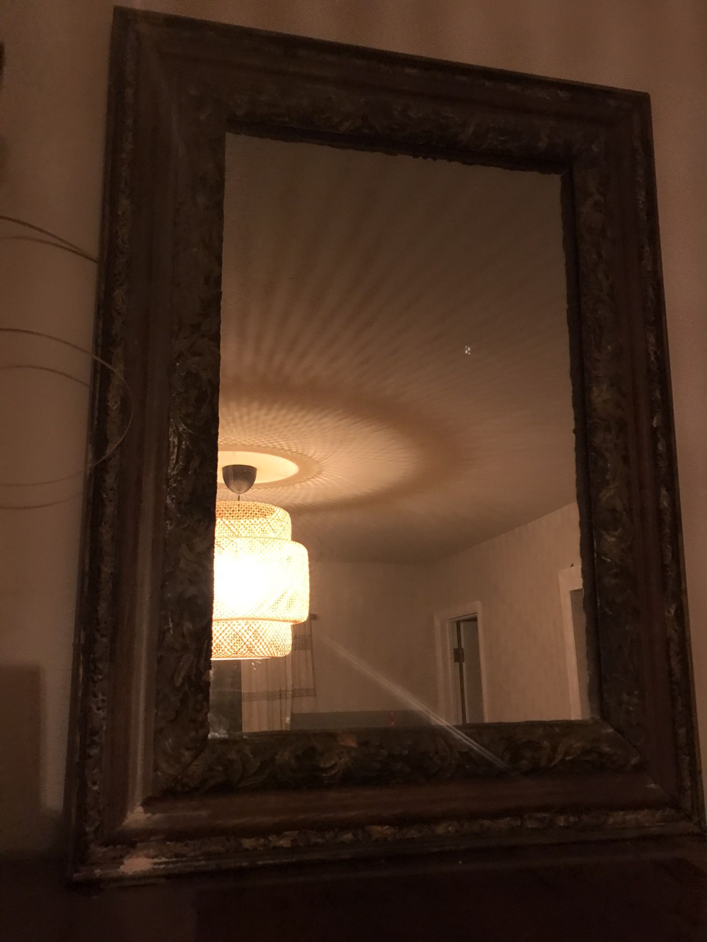 Old mirror with frame