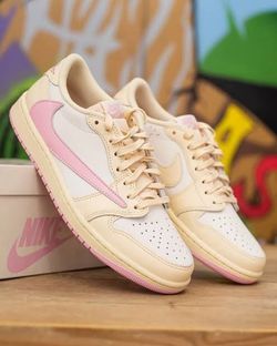 Travis Scott shy pink Jordan 1 low