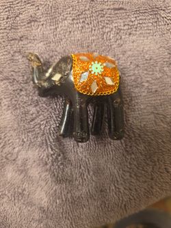 Rare Decorated Elephant Figurine – Fil Biblo Style