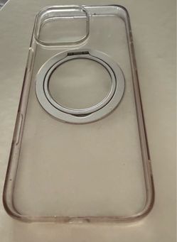 iPhone 16 Pro Max Clear MagSafe Case with Foldable Metal Ring Stand