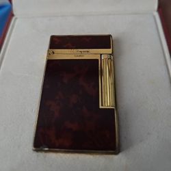 S.T Dupont Lighter Ligne 2 Gold Plated Original Vintage 