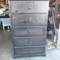 SOLID WOOD 5 DRAWERS DRESSER 