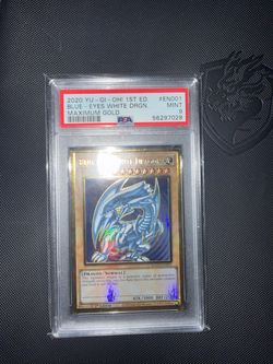 Yu Gi Oh Blue Eyes White Dragon Maximum Gold PSA 9