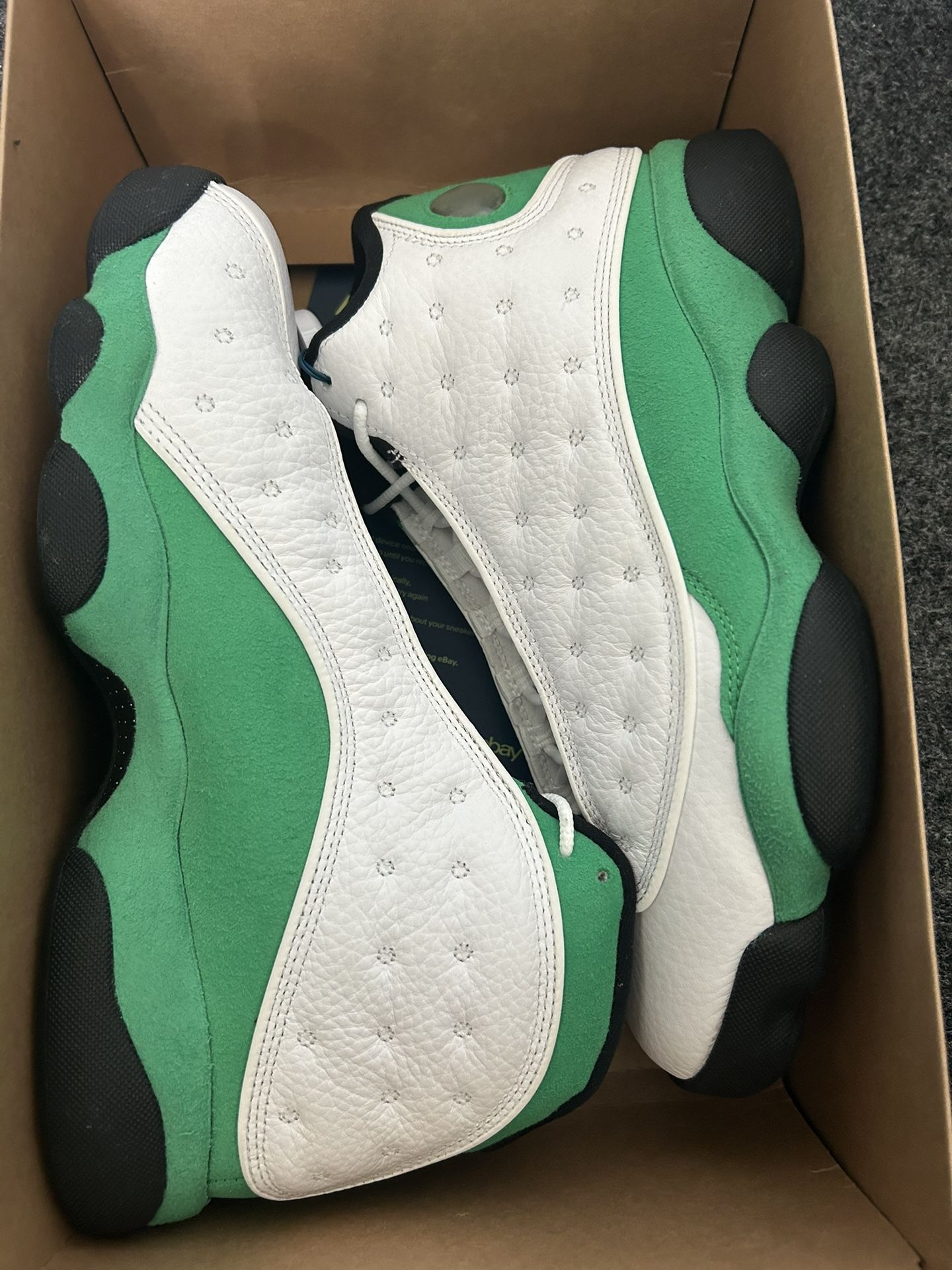 Nike Men's Air Jordan 13 Retro Lucky Shoes - White / Lucky Green / Black