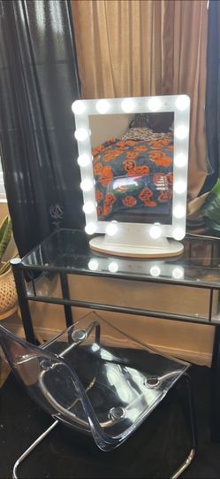 Vanity Mirror, Table And Chair