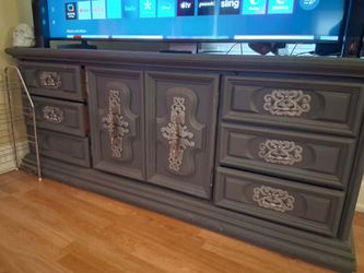 Beautiful blue wooden dresser about 5 feet long 3 feet high need gone ASAP