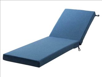 Outdoor Chaise Lounge Cushion 22.4" x 71.9" x 3.5" – Water-Resistant Blue