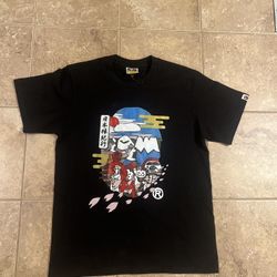 Japanese Bape Shirt Size Medium Black