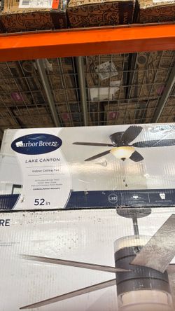 Harbor Breeze Lake Canton 52” Indoor Ceiling Fan w/ LED Light | $59
