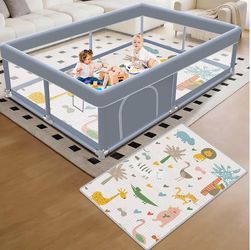 Baby Playpen with Mat – Open Box