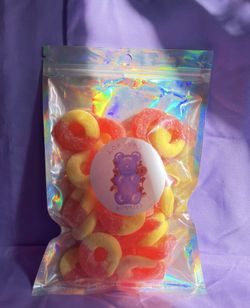 Lorenas Gummies Peach Rings 8oz Bag