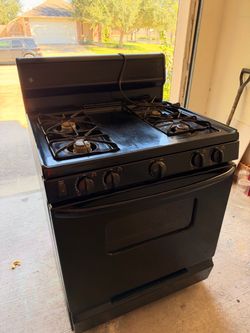 GE Black Gas Range Stove Oven