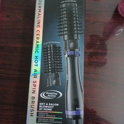 Conair BC191N 2 inch and 1 ½ inch Hot Air Spin Brush Combo - Black