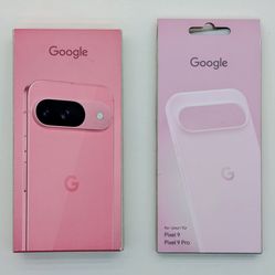 Google Pixel 9 Unlocked (Peony Pink) + Anker Charger & Case