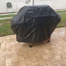 Barbecue Cover Black with Ties
