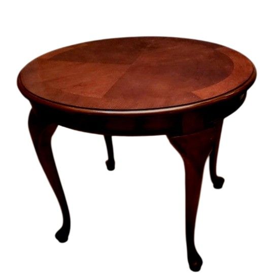 Oval Cherry Wood End Table Mahogany Wooden Side Table W