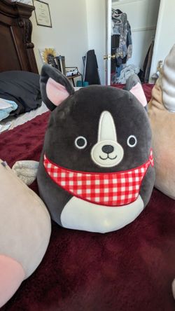 Squishmallow Teddy Black Terrier Bandana