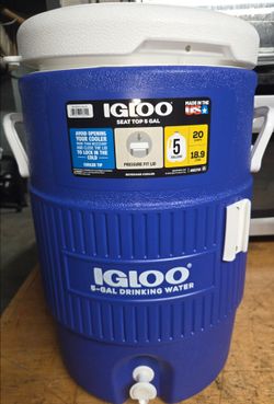 Igloo Seat Top 5-Gallon Beverage Cooler in Majestic Blu
