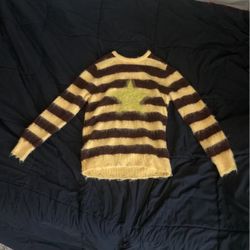 Rio De Tout, sweatshirt, size small, brown and yellow