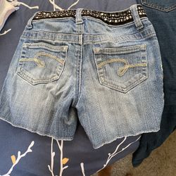 Justice Skinny Jean Amd Jean Shorts Size 10 Girls 