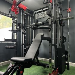 Smith Machine , Squat Rack , Leg Press , Leg Curl Add Weight Bench Adjustable Bench Olympic Barbell For Your Weights 