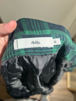 Adika Green Plaid Lined Jacket Size M