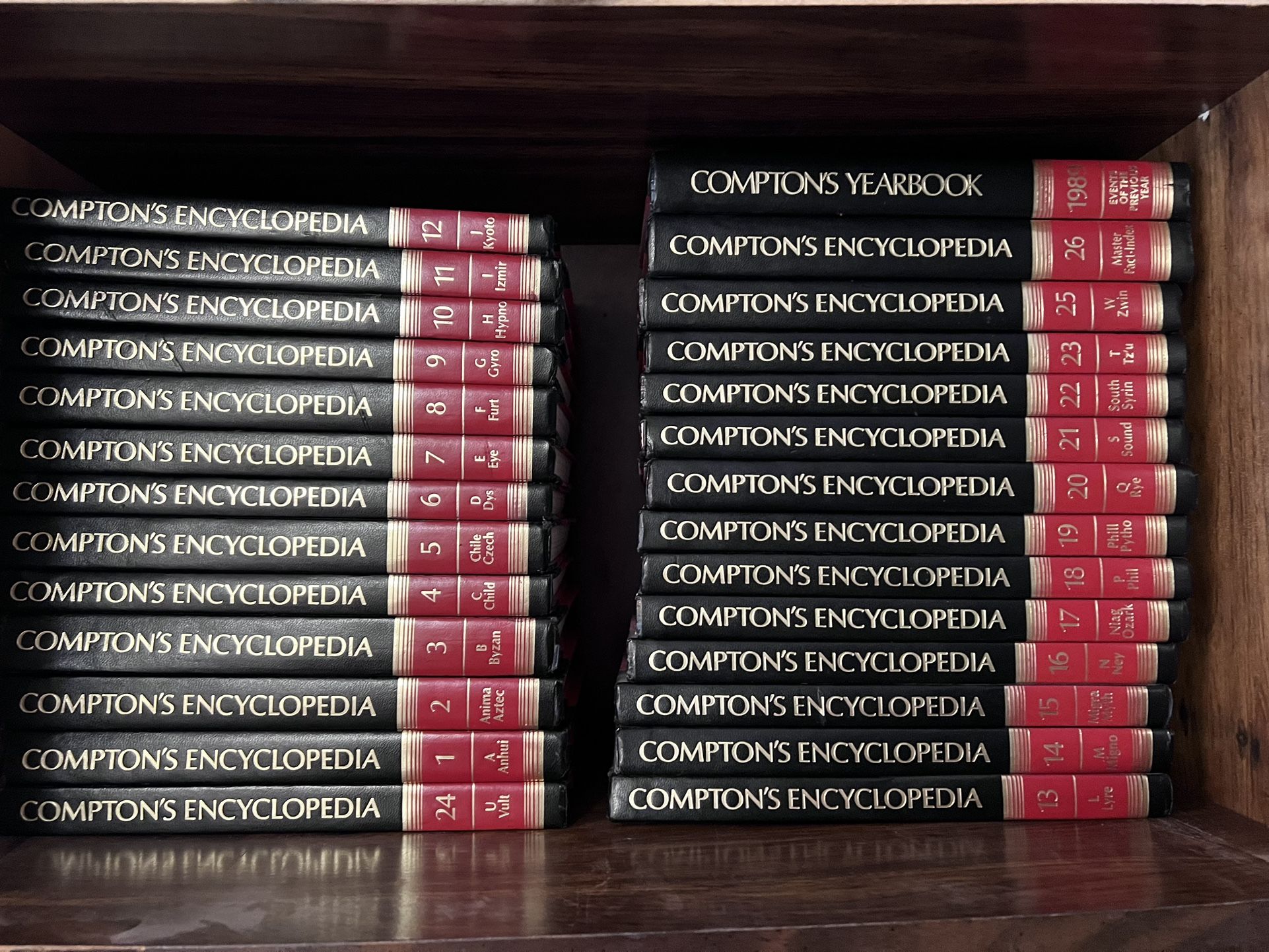 1986 Compton's Encyclopedia Complete Set Volumes 1 - 26