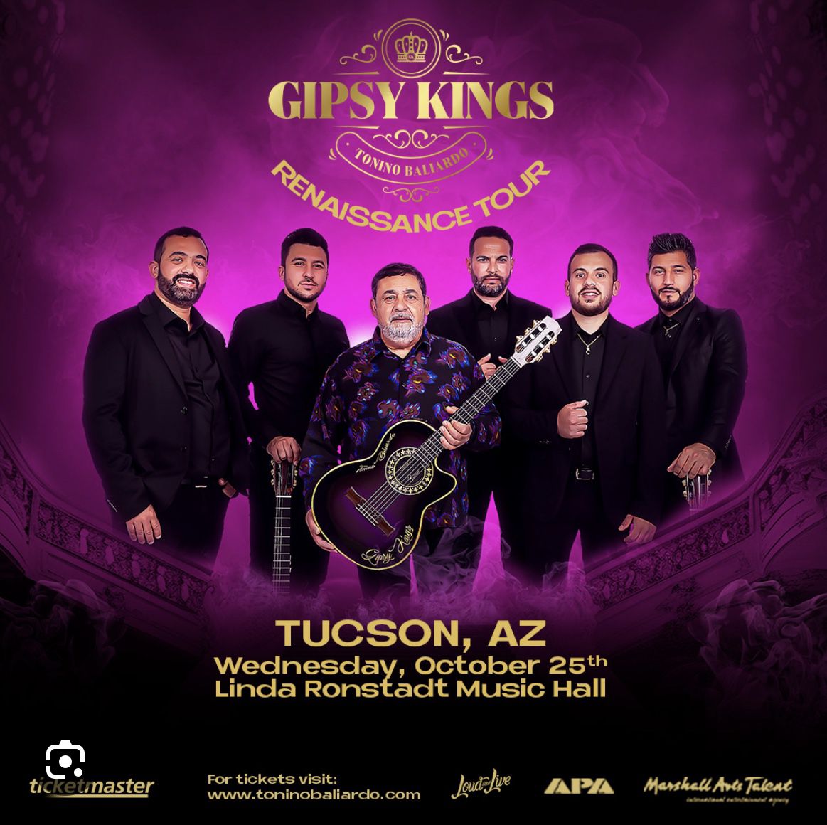 Gipsy kings In Tucson! 3rd Row Seats! 2 Tickets Available 