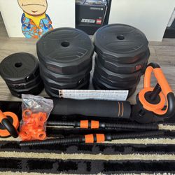 88lb Adjustable dumbbell Set + Adjustable Workout bench