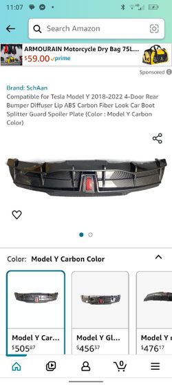 Rear Bumper For Tesla 