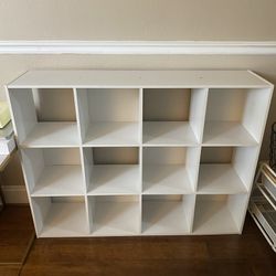 White Cube Shelf/Organizer, 4x3 Feet With 1 Foot Cubes ($40 OBO)