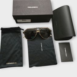 Dolce & Gabbana Sunglasses Men's DG2(contact info removed)/87 Gold/Matte Black 60-13-150