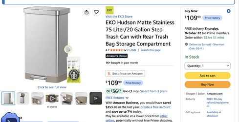 Used garbage can